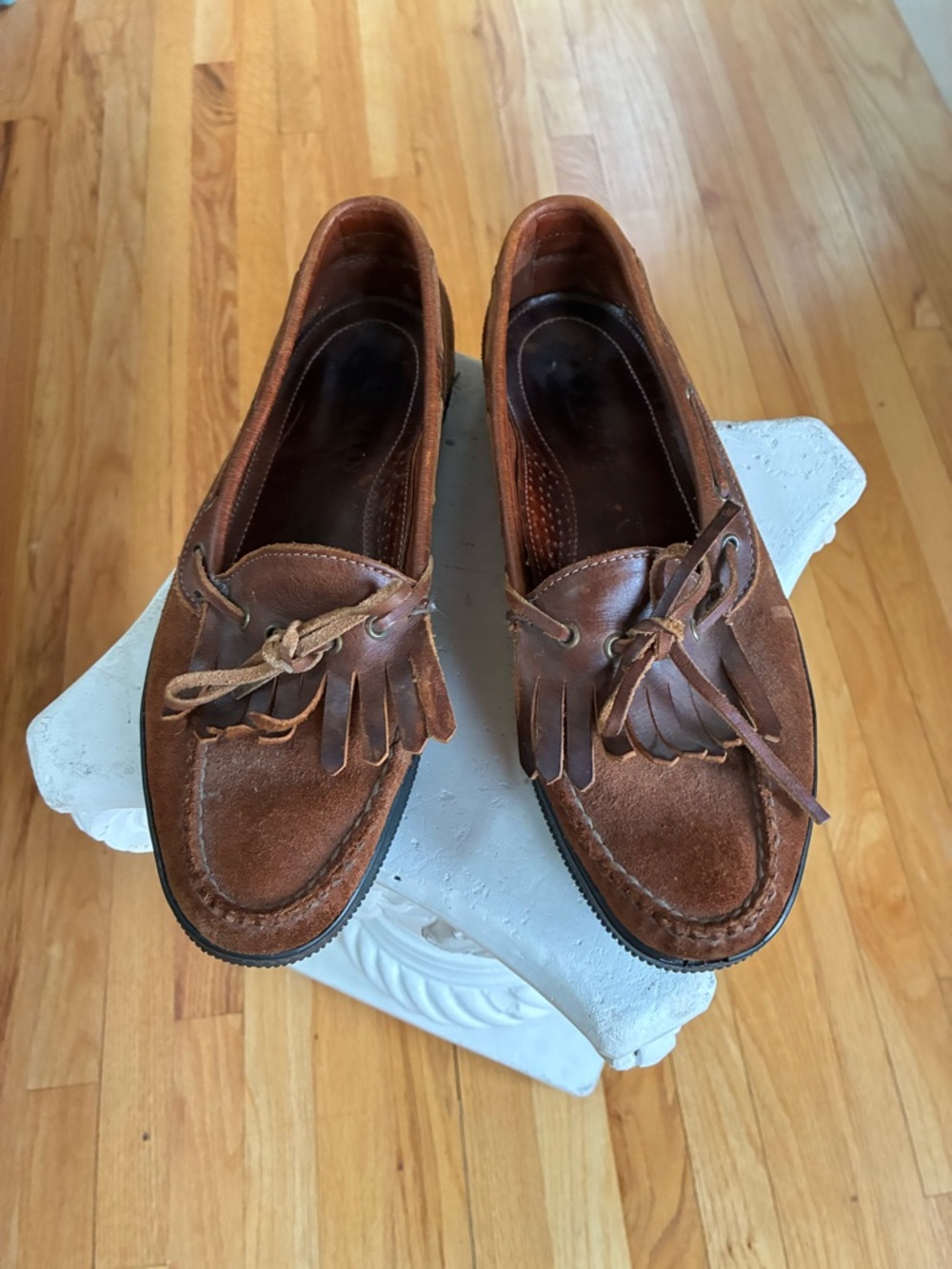 Cole Haan Brown Suede Tassel Kiltie Loafers